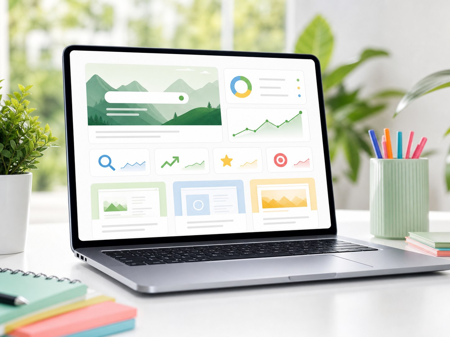 NETMARKX bright SEO and mobile landing page growth visual